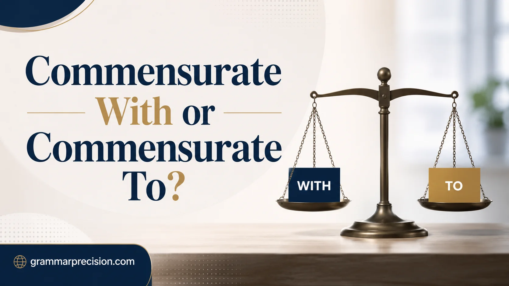 Commensurate With or Commensurate To? 