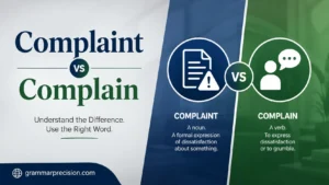 Complaint vs Complain
