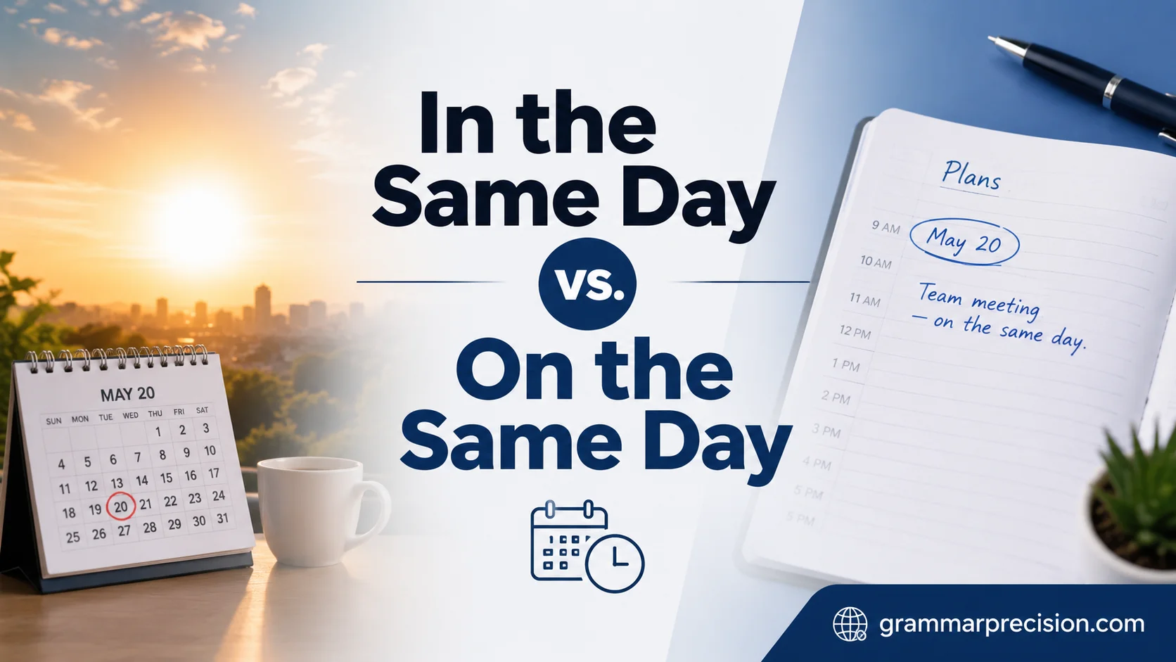 In the Same Day vs. On the Same Day