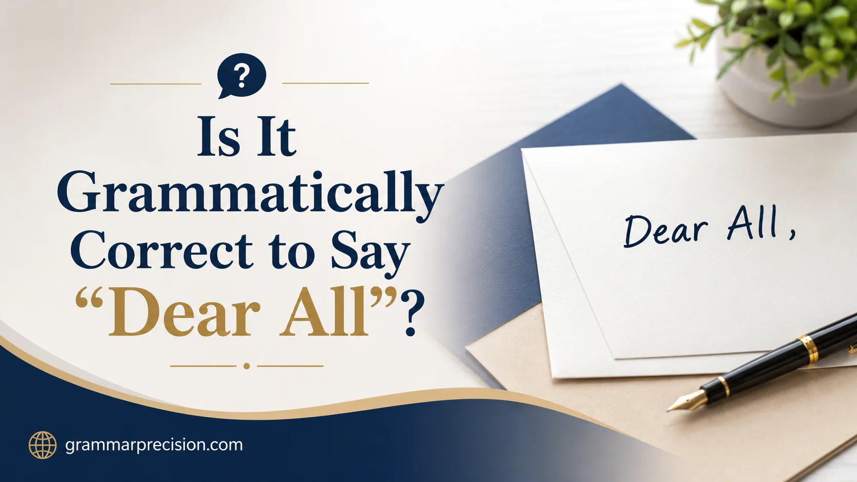 Is It Grammatically Correct to Say “Dear All”?