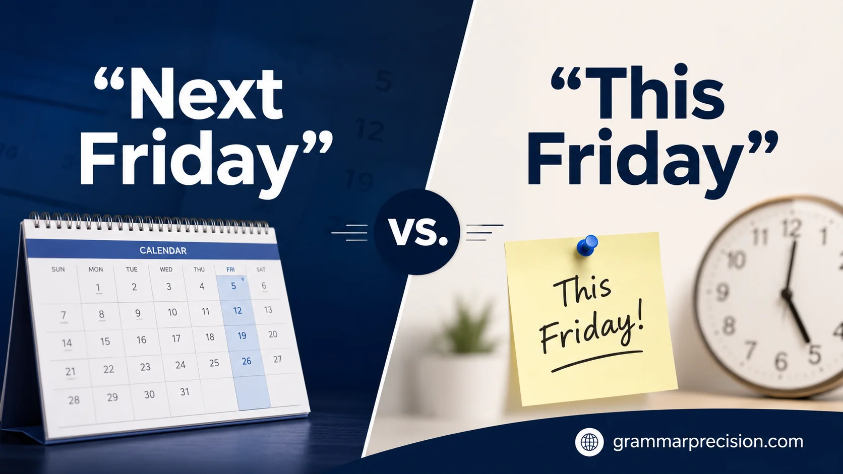 Next Friday” vs. “This Friday
