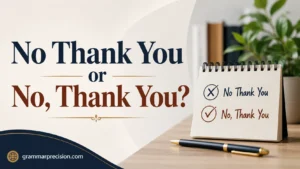 No Thank You or No, Thank You?