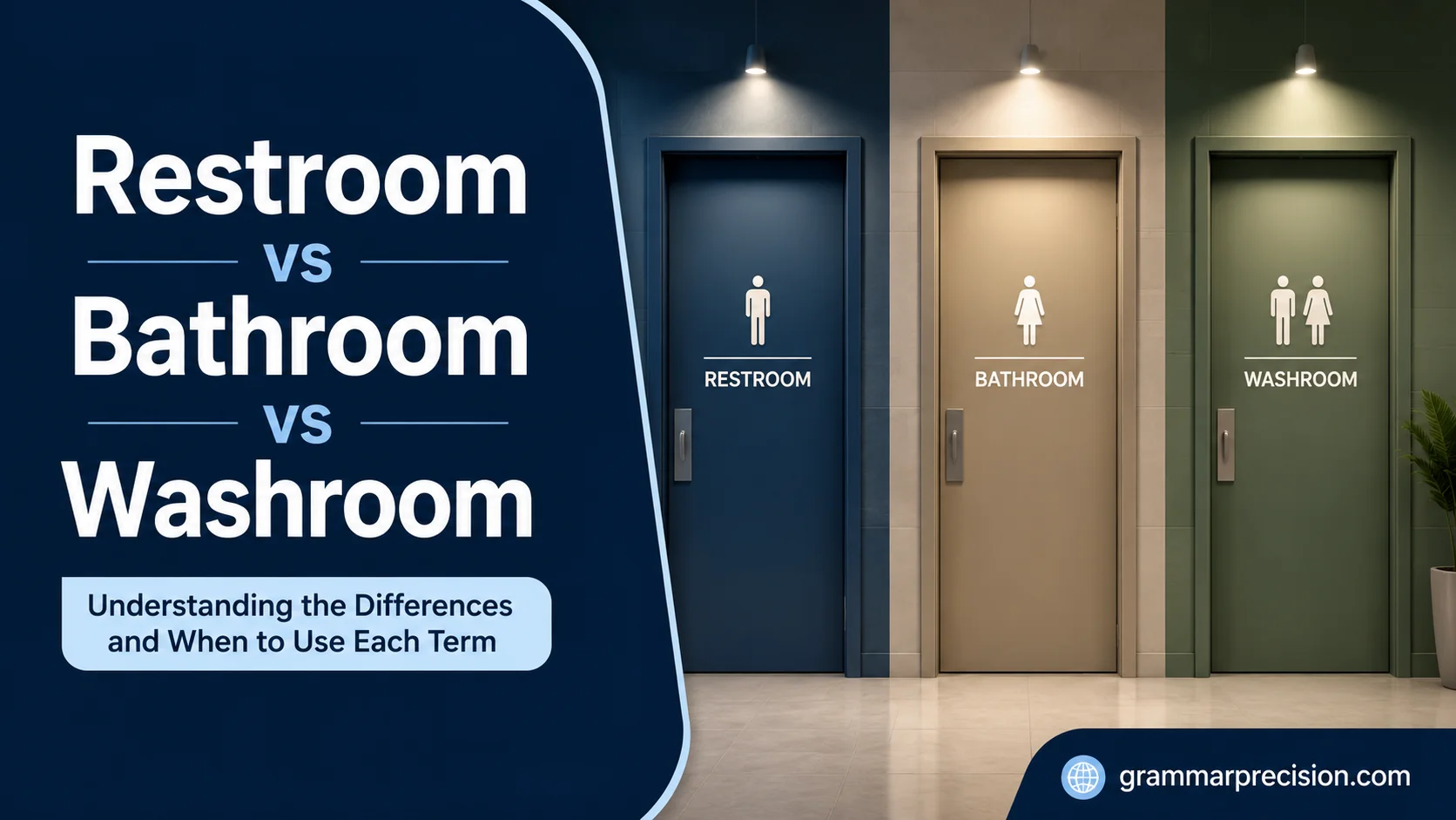 Restroom vs Bathroom vs Washroom
