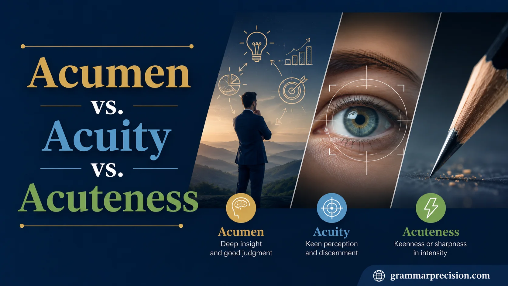 Acumen vs. Acuity vs. Acuteness