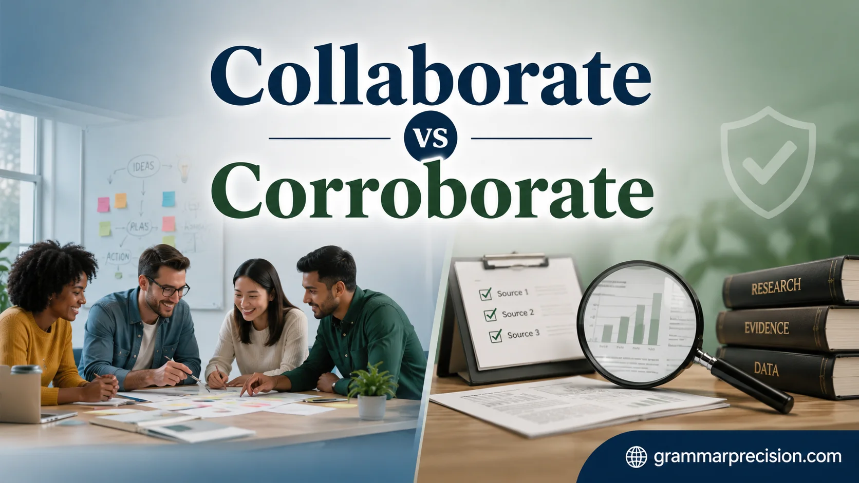 Collaborate vs Corroborate