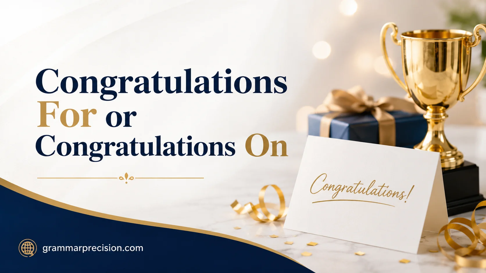 Congratulations For or Congratulations On