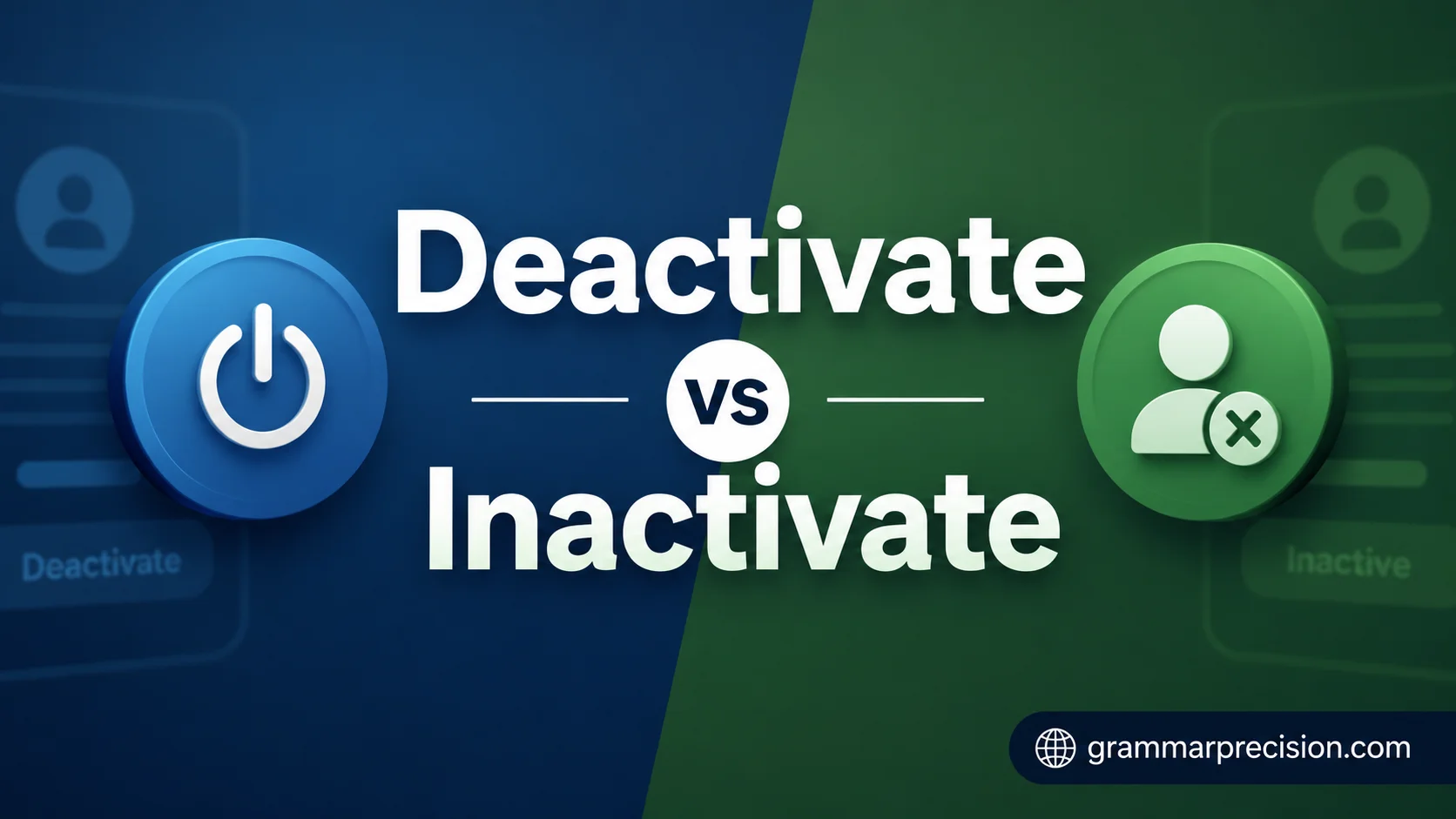 Deactivate vs Inactivate