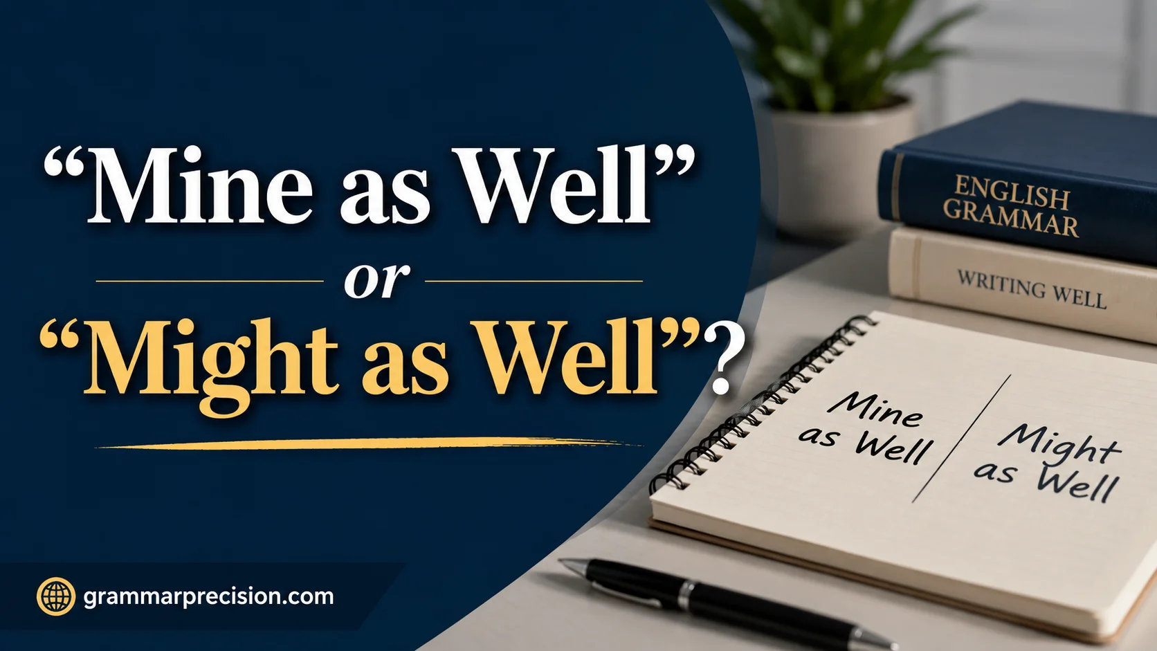 “Mine as Well” or “Might as Well”? The Correct Phrase Explained