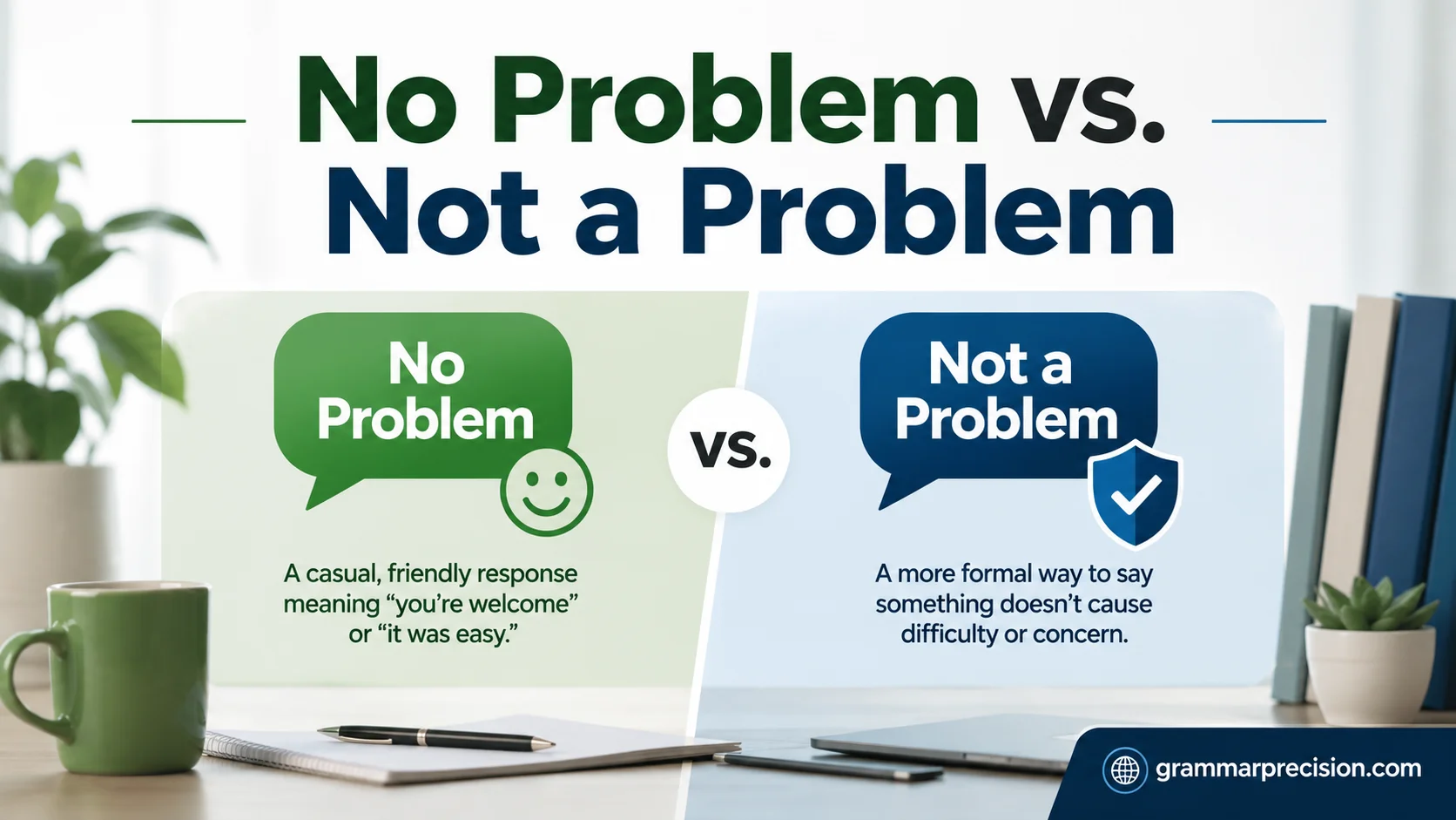 No Problem vs. Not a Problem 