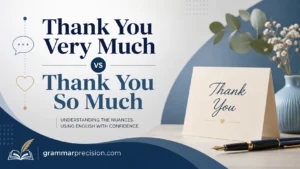 Thank You Very Much vs Thank You So Much