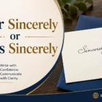 Your Sincerely or Yours Sincerely