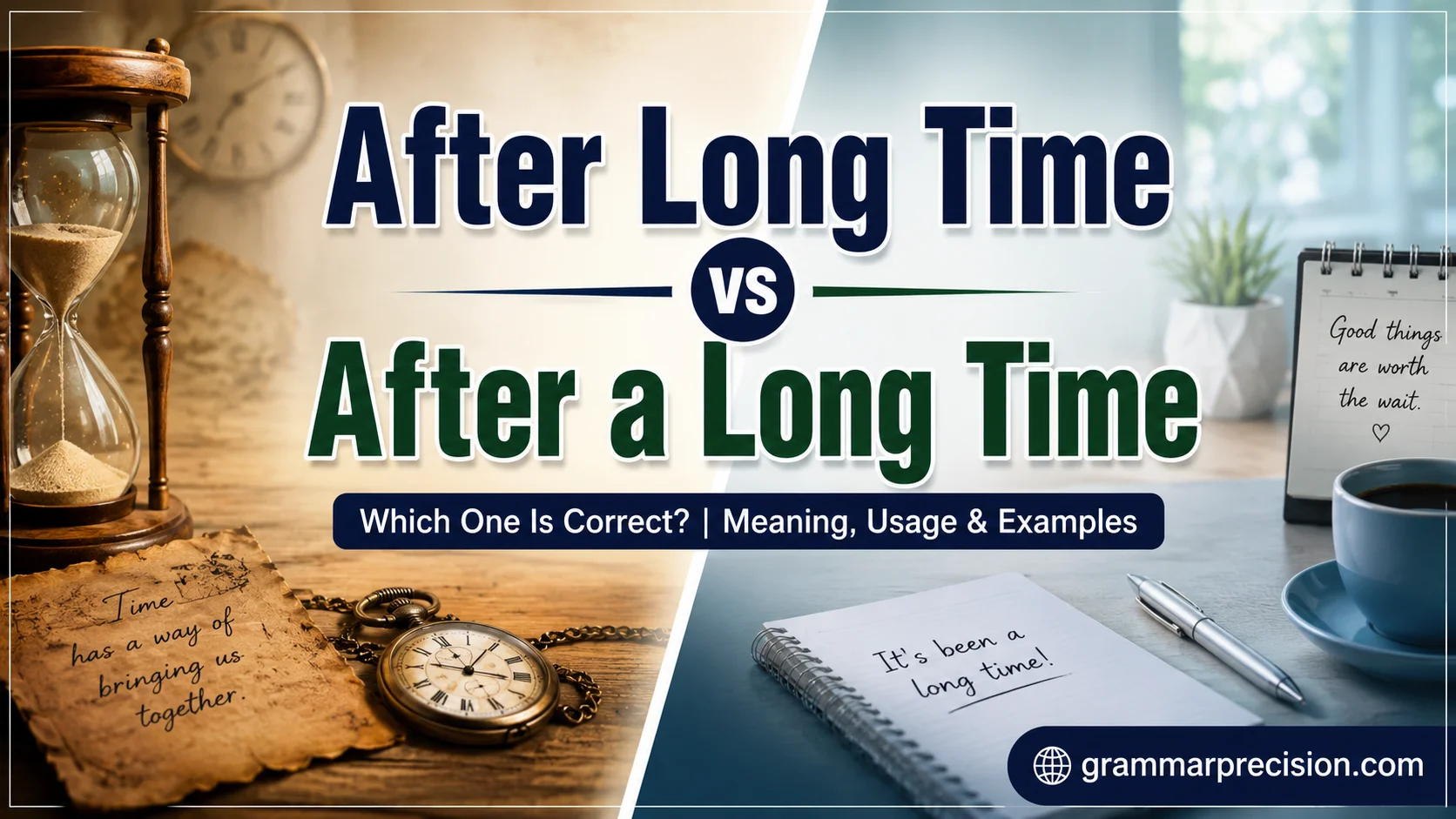 After Long Time vs After a Long Time