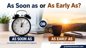 As Soon as or As Early As?