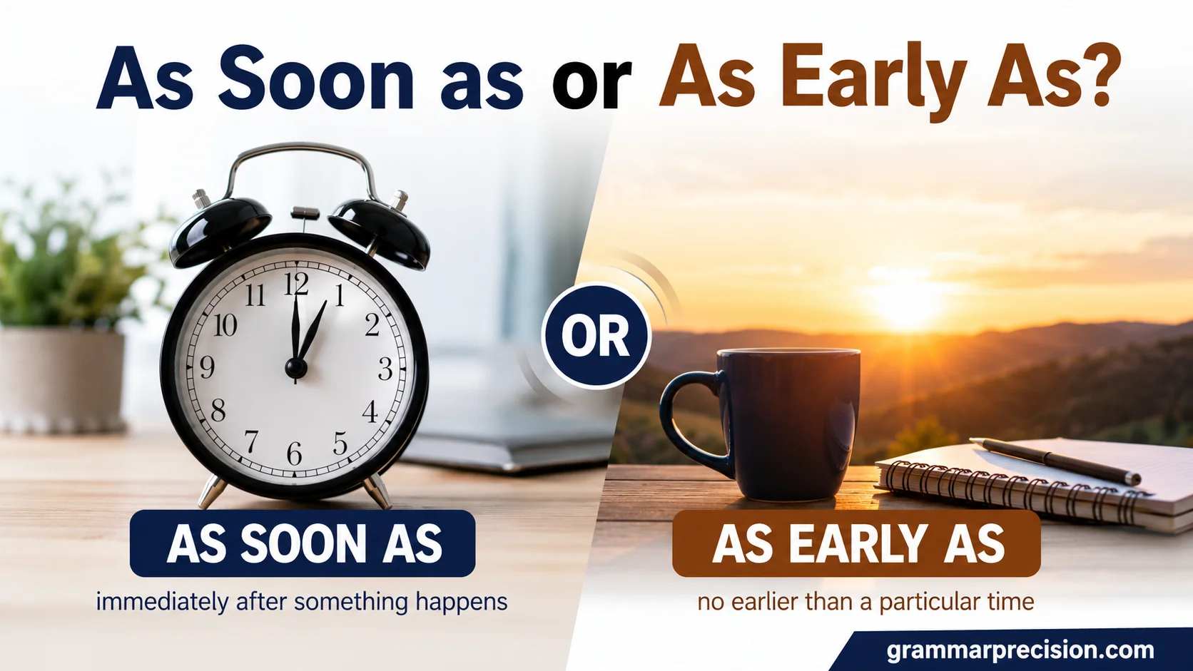 As Soon as or As Early As?