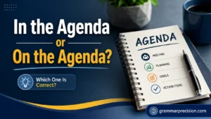 In the Agenda or On the Agenda?