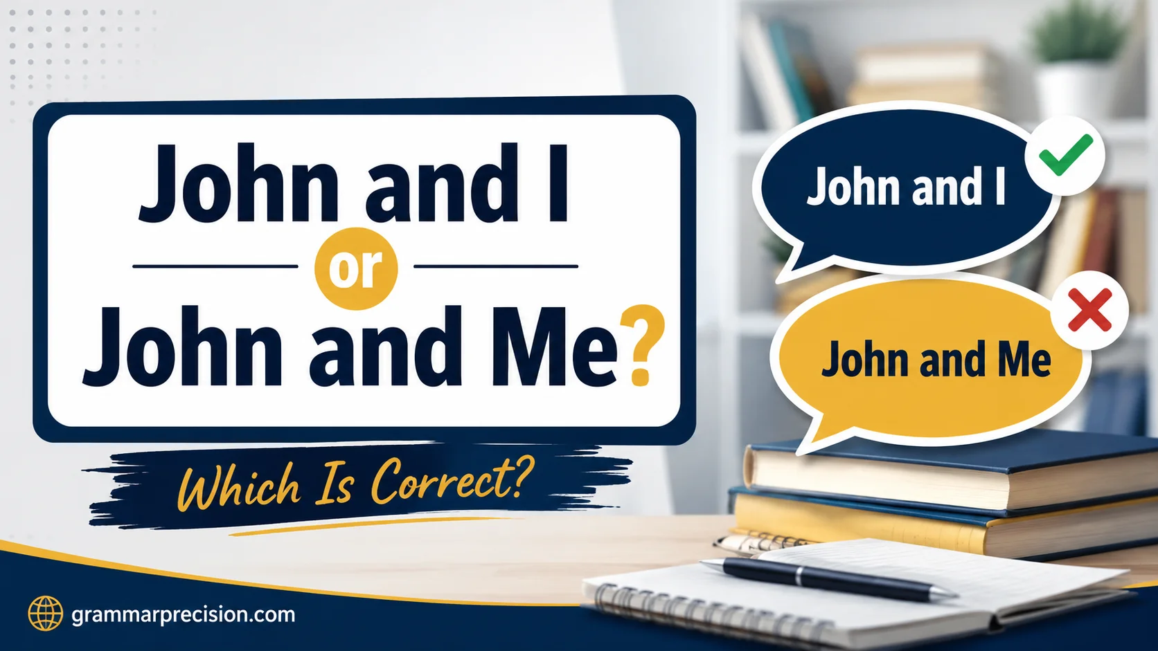 John and I or John and Me?