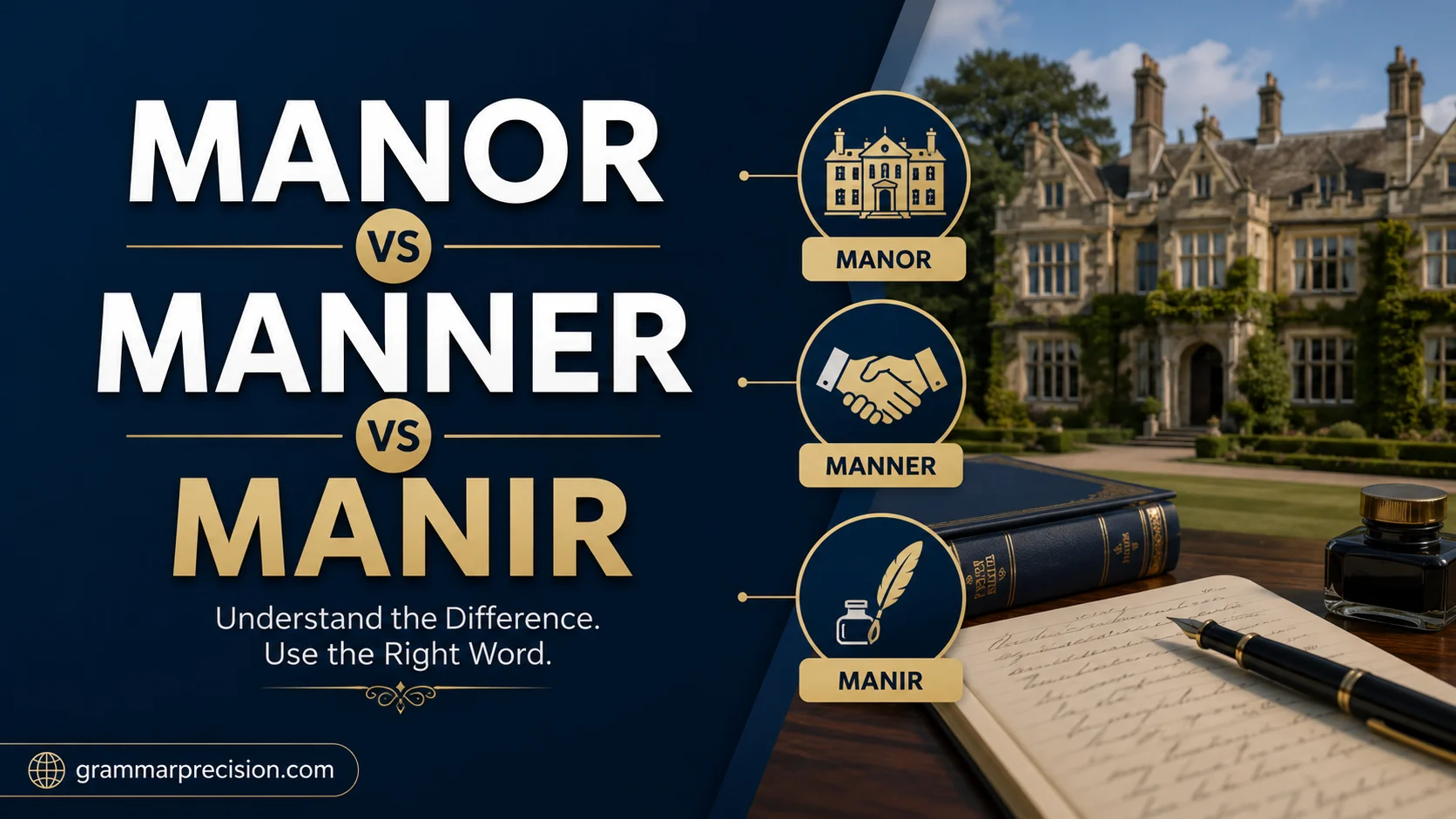 Manor vs Manner vs Manir