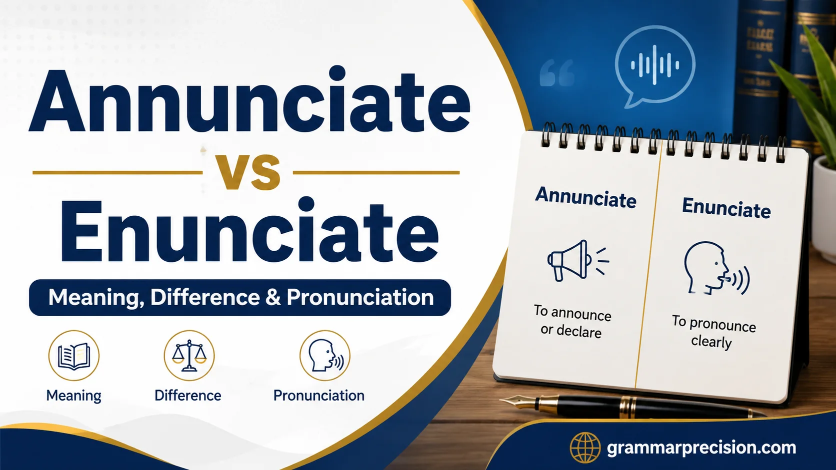 Annunciate vs Enunciate: Meaning, Difference & Pronunciation