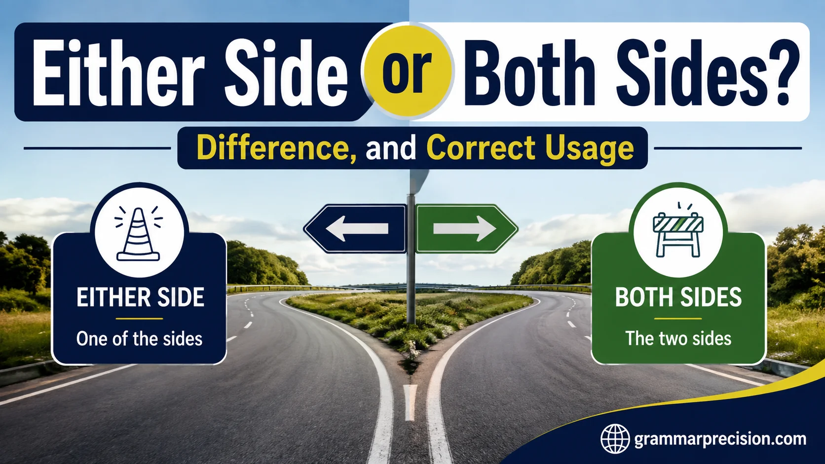 Either Side or Both Sides? Difference, and Correct Usage