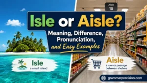 Isle or Aisle? Meaning, Difference, Pronunciation, and Easy Examples