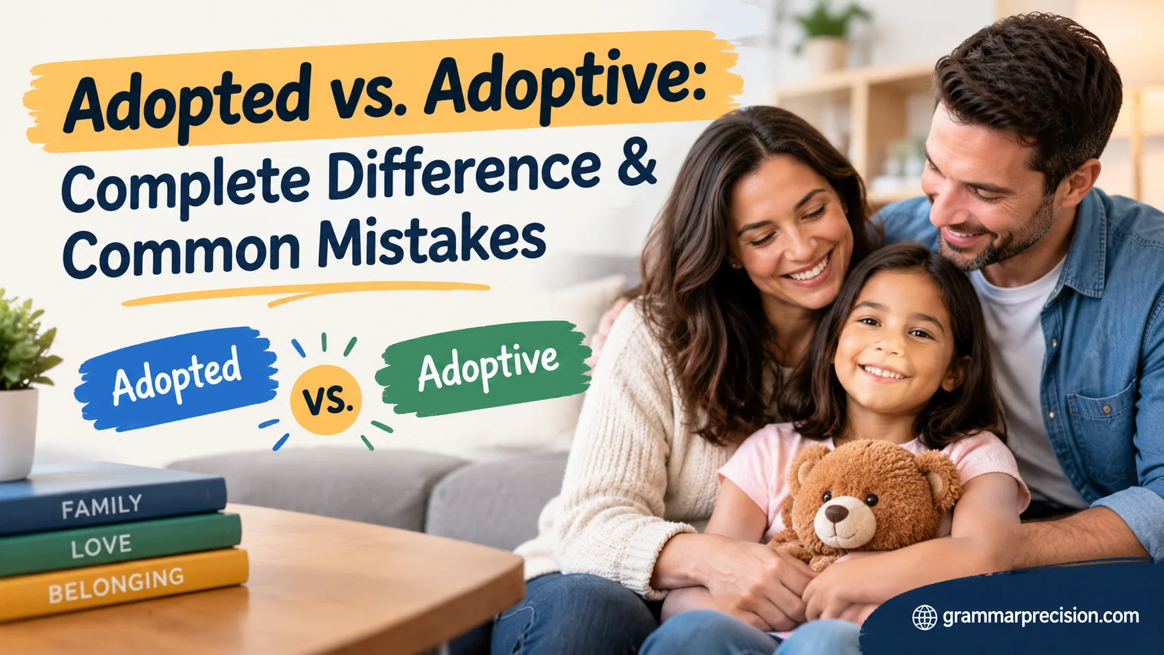 Adopted vs. Adoptive: Complete Difference & Common Mistakes