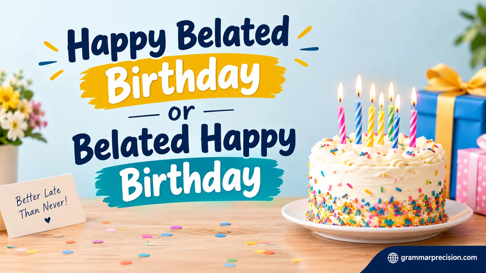 Happy Belated Birthday or Belated Happy Birthday