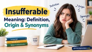 Insufferable Meaning: Definition, Origin & Synonyms