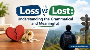 Loss vs Lost: Understanding the Grammatical and Meaningful