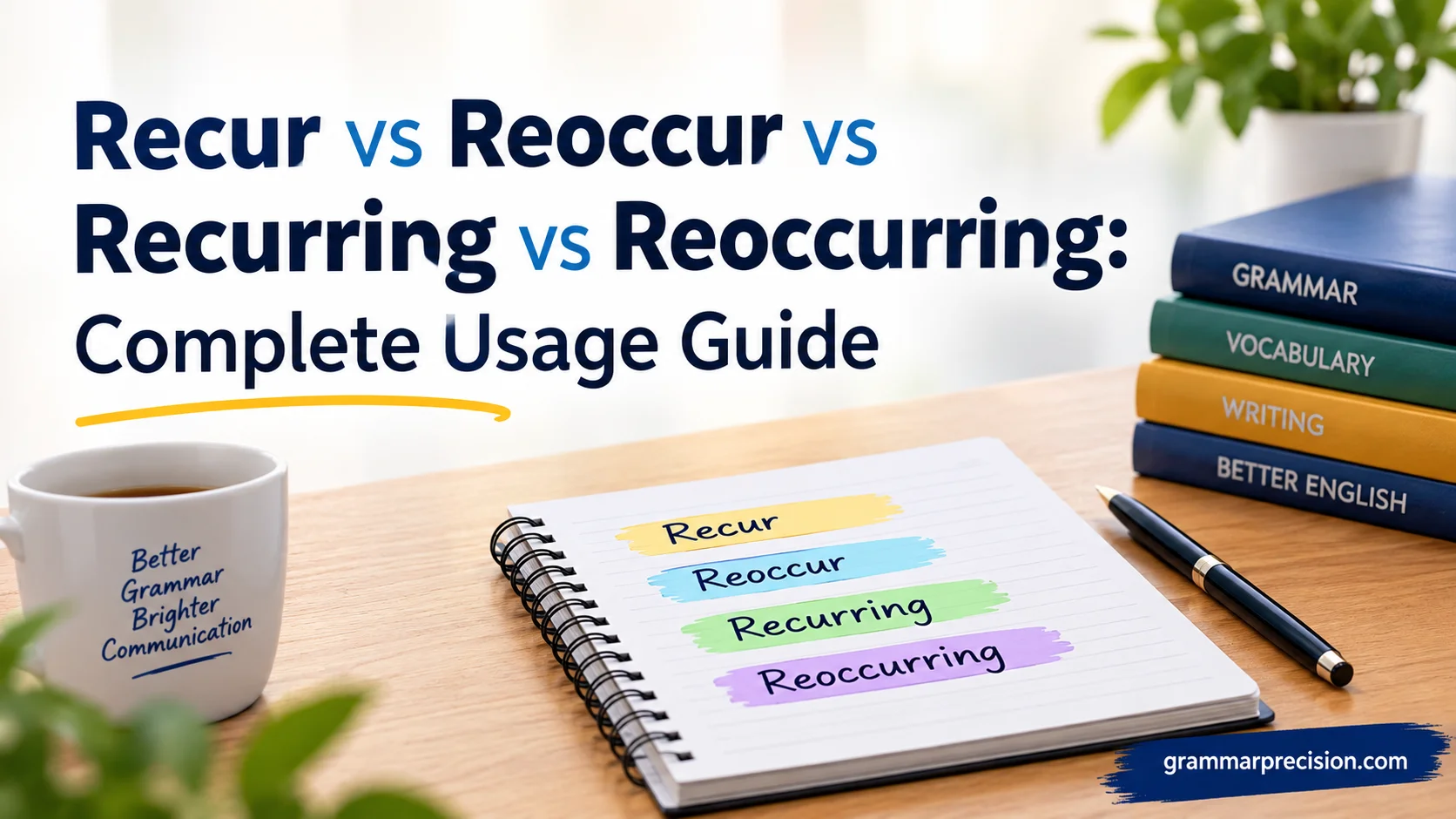 Recur vs Reoccur vs Recurring vs Reoccurring: Complete Usage Guide