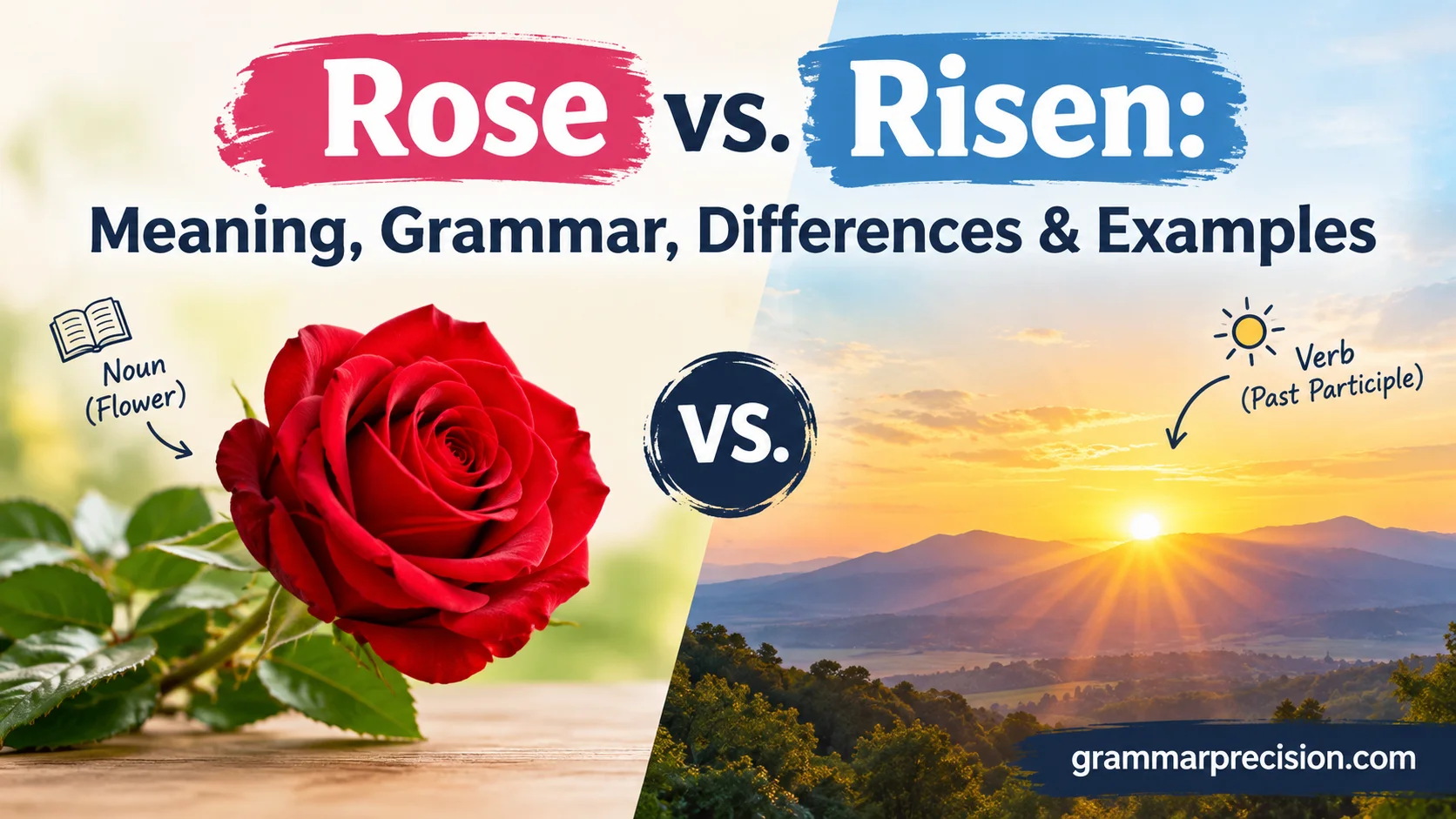 Rose vs. Risen: Meaning, Grammar, Differences & Examples