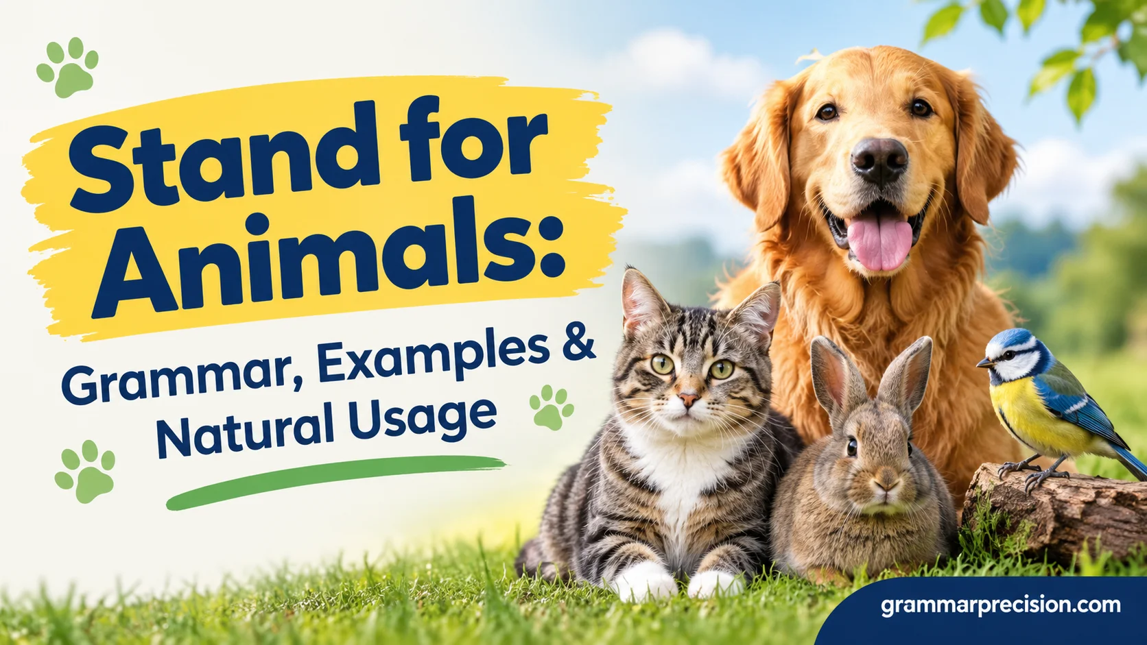 Stand for Animals: Grammar, Examples & Natural Usage
