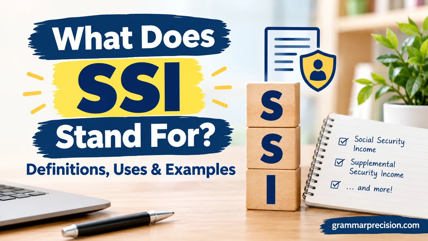 What Does SSI Stand For? Definitions, Uses & Examples