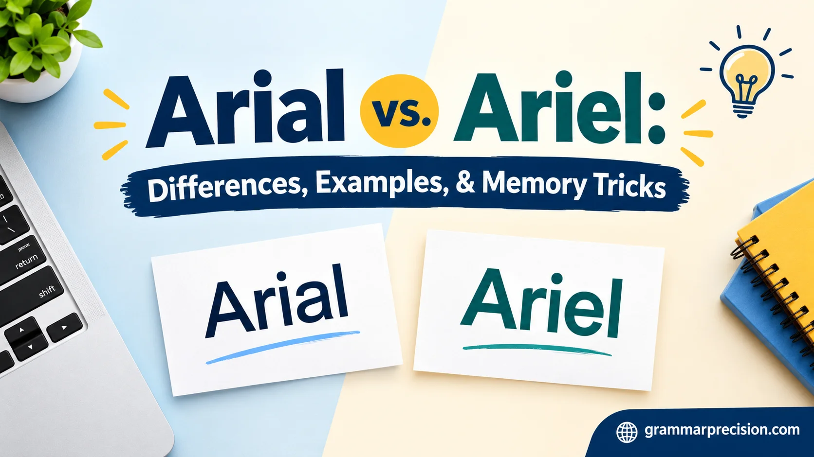 Arial vs. Ariel: Differences, Examples, & Memory Tricks