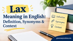 Lax Meaning in English: Definition, Synonyms & Context